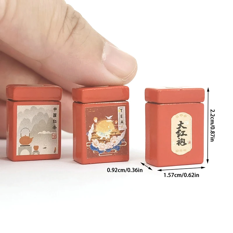 1 Pc 1:12 Doll House Coffee Can Tea Can Model Simulation Item Ornament Model Miniature Mini Toy Doll House Furniture Accessories