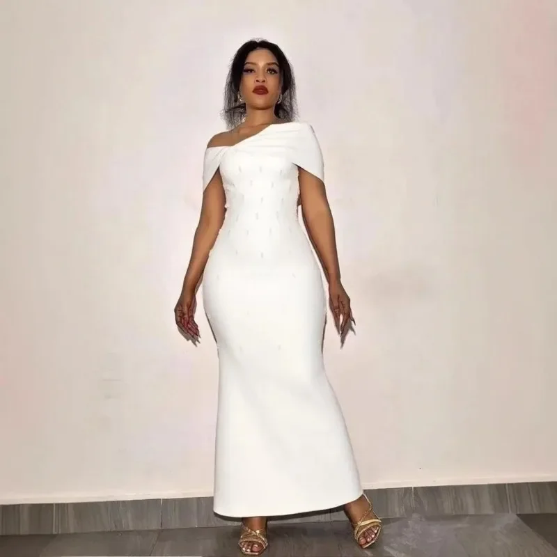 

Dashiki African Dresses for Women 2026 Spring Summer African Sleeveless Polyester Black White Red Bodycon Long Maxi Dresses