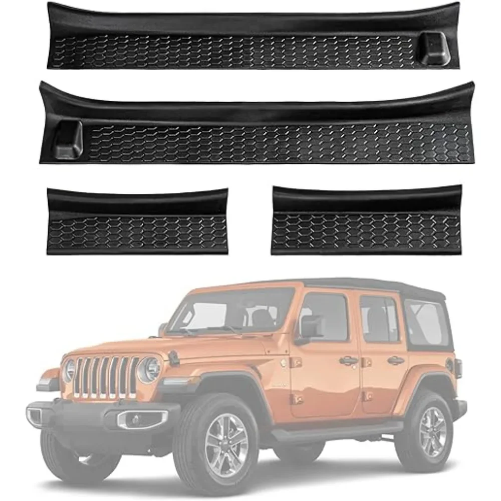 

Car Door Sill Scuff Plates Door Sill Protector Accessories for Jeep Wrangler JL JLU Gladiator JT 4-Door 2018 2019 2020 2021