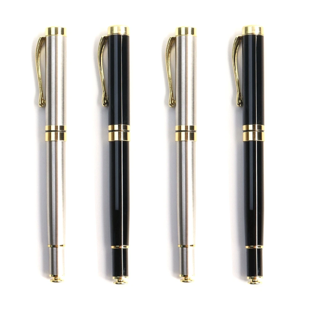 

1Pcs Luxury Brand Roller Ballpoint Pen Metal Office School Supplies Gold Rollerball High Quality Stationery Roller Pens