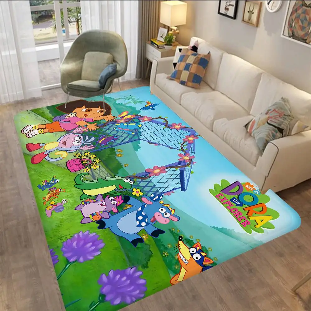 Funny D-Dora Classic Anime Explorer Hallway Carpet Style Soft Bedroom Floor House Laundry Room Mat Anti-skid Bedside Area Rugs