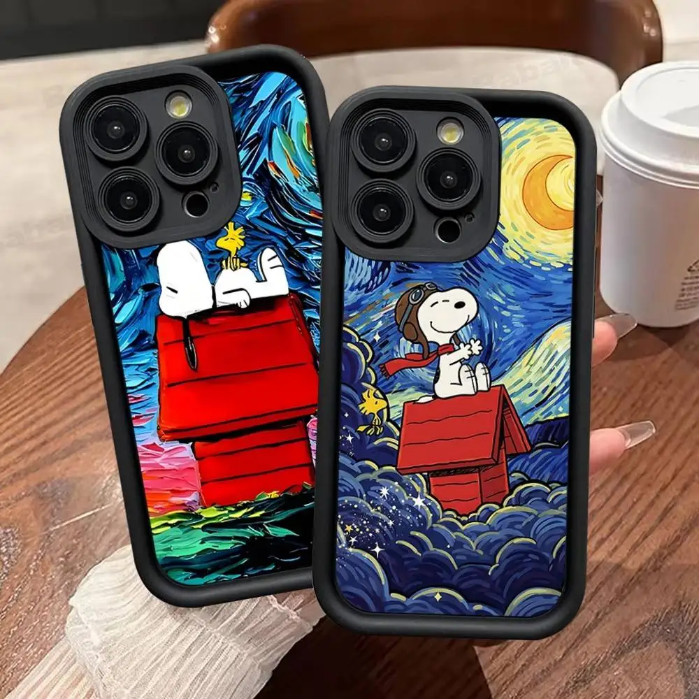 Classic Comic S-Snoopy Phone Case For IPhone 16 15 14 Plus 13 12 11 17 Pro Max Pro Soft Cover