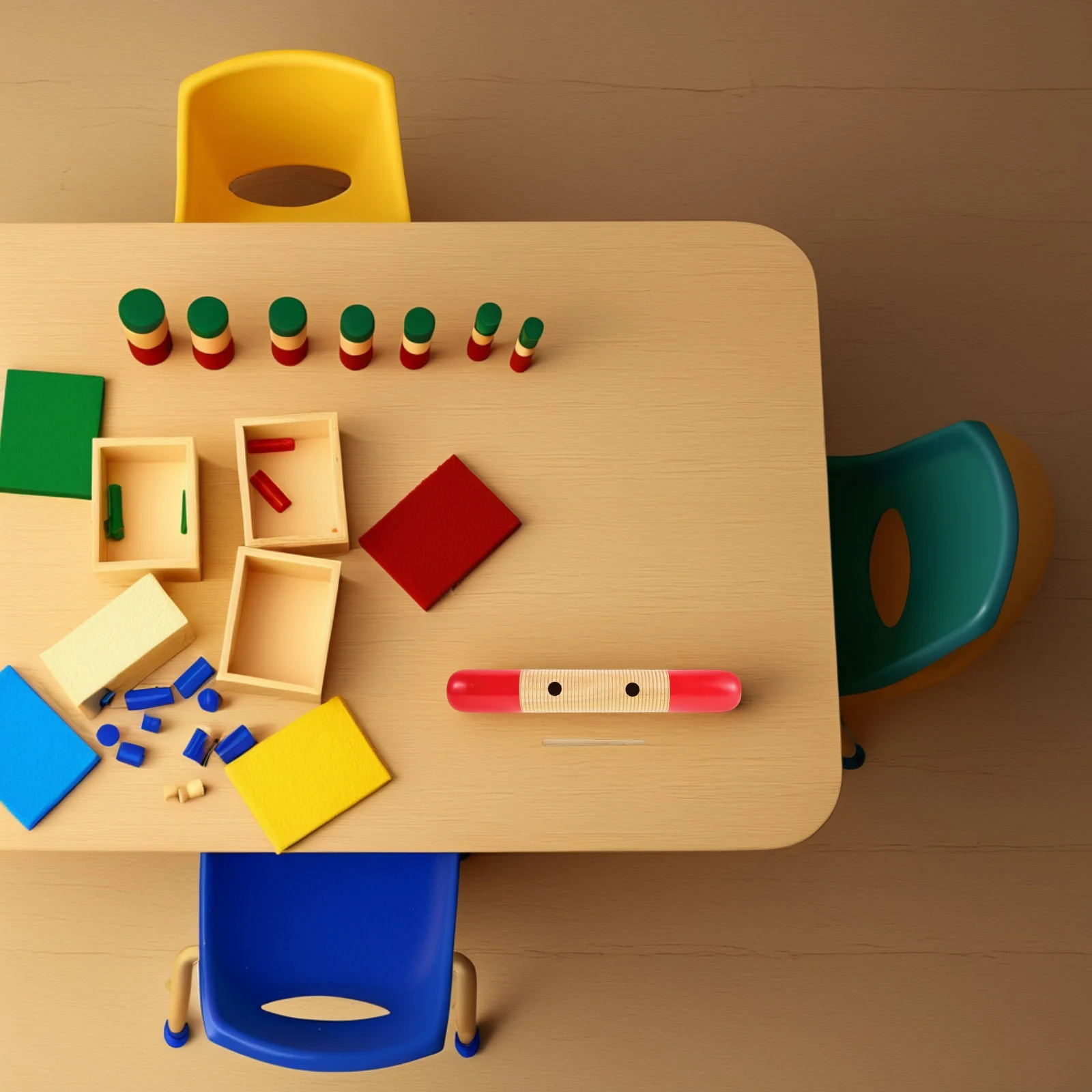 Instrumento de percusión Orff para educación temprana, diseño de tubo de madera de rana Guiro, instrumento Musical divertido para clase de música
