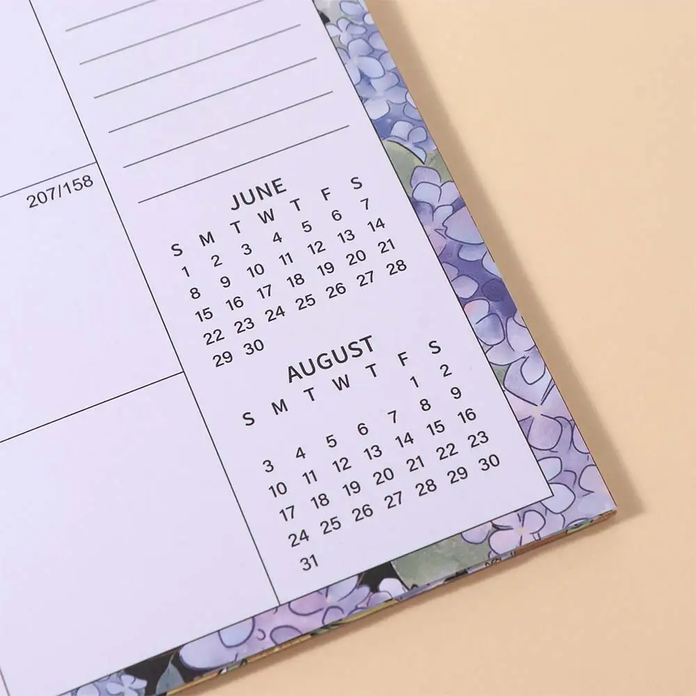 Creative Wall Calendar Spacious Thick Paper Coil Calendar with Waterproof Cover Monthly Layout Monthly Planner Calendar Office