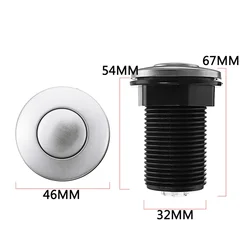 1Pcs 32mm / 1.26inch Pool Pump Pneumatic Air button Switch for Garbage Disposal Sink Top Air Actived Switch