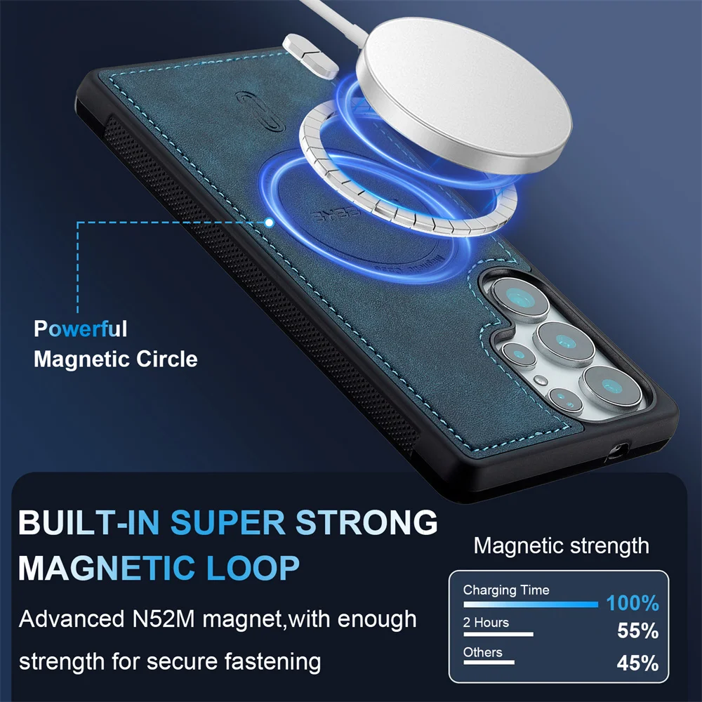 S25 FE Luxury Leather Case For Samsung Galaxy S25 S24 S23 S22 Ultra Case For Galaxy S22 S23 S24 S25 Plus Phone Case - náhled 6