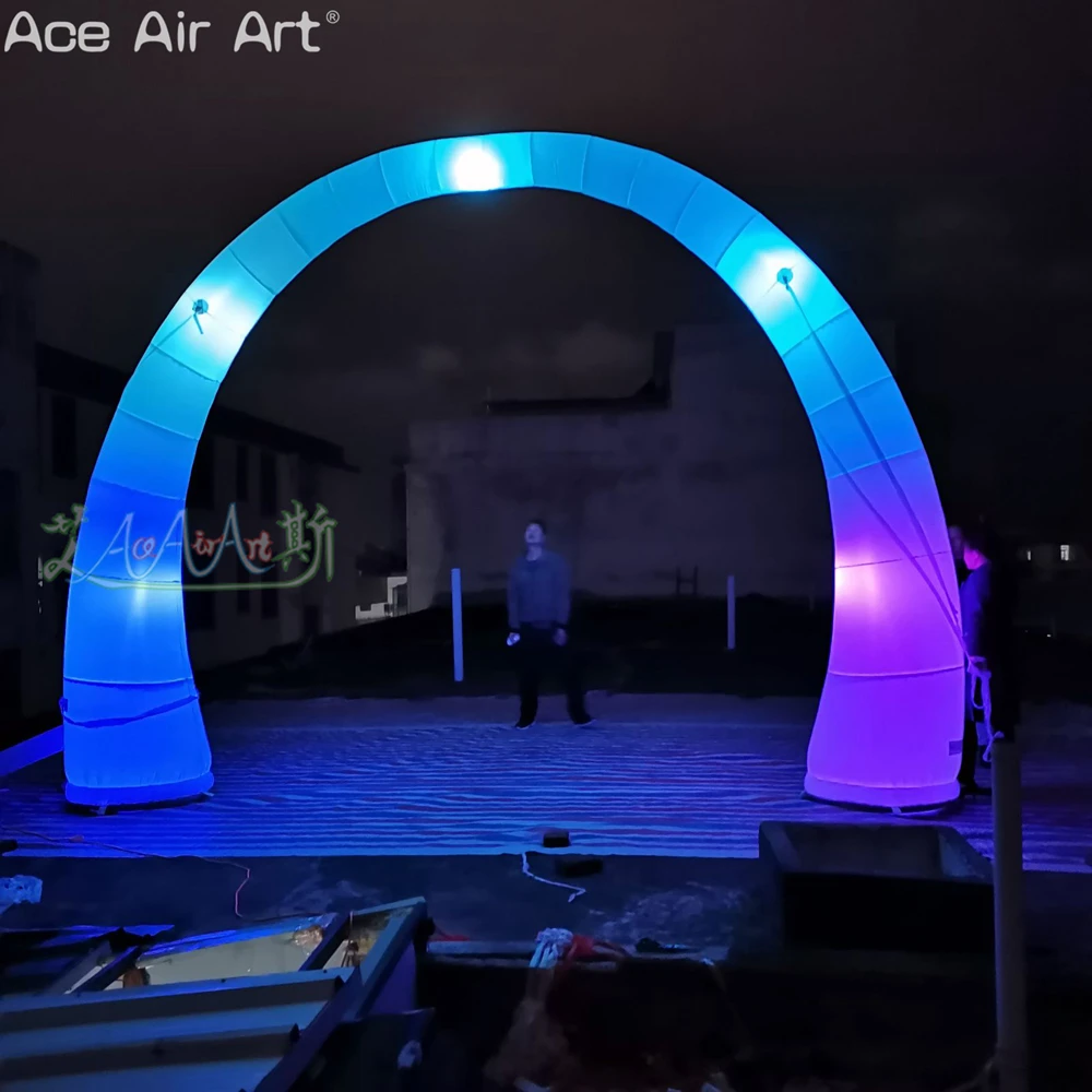 

Inflatable Round Arch with Colorful Lights Inflatable Entrance Archway for Party Decoration
