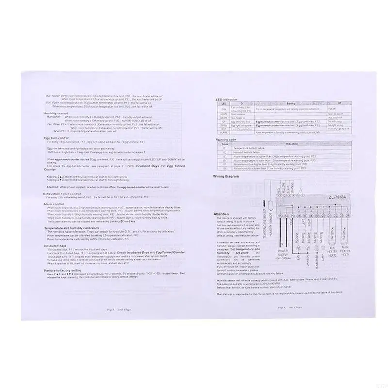 920L Upgraded Egg Incubator Controller Thermostat Hygrostat Full Automatic Control with Temperature Humidity  Probe