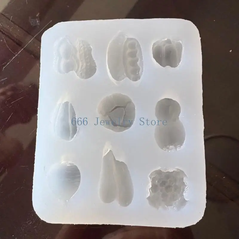 F2TD Silicone Fruit Vegetable Resin Mold Crafting Supplies for Jewelry Soap Making with Detachable Design