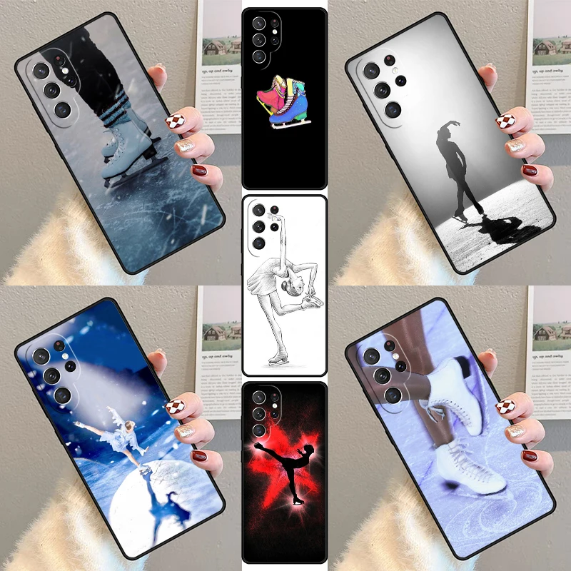 Figure Skating Dance Phone Case For Samsung Galaxy S23 S21 S20 FE S24 S22 Ultra Note20 S10 S9 S8 Plus Silicone Cover