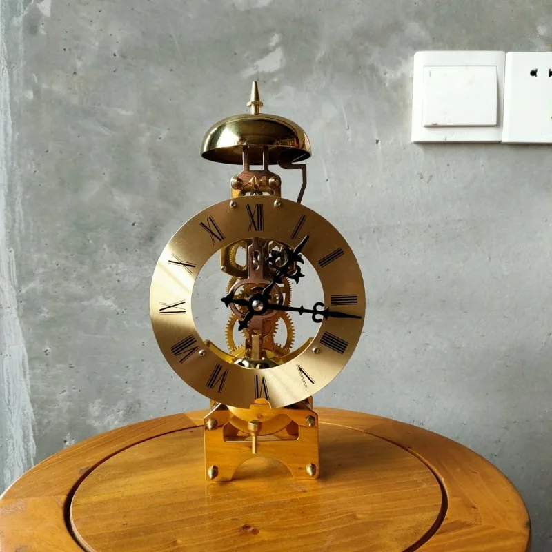 Mechanical Table Clock Retro Desk Watch Decorative Luxury Tabletop Clocks Aesthetic Indoor Silent Desktop Watches Home Decor