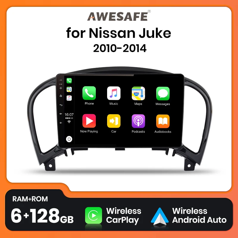 AWESAFE PX9 For  Nissan Juke YF15 2010-2014  Carplay  Car Radio Multimedia Navigation GPS  Android  Auto 2din Autoradio