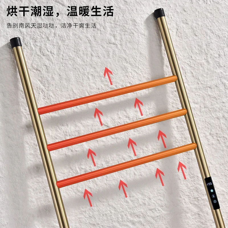 Picture 5: German floor-to-ceiling intelligent electric towel rack vertical constant temperature heating drying towel rack non-punching