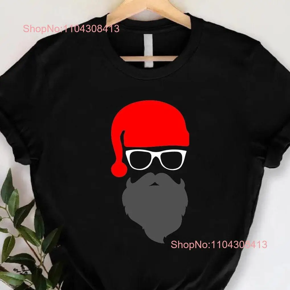 Navidad Cool Santa camiseta papá hombres GifT Claus vacaciones familia fiesta traje manga larga o corta