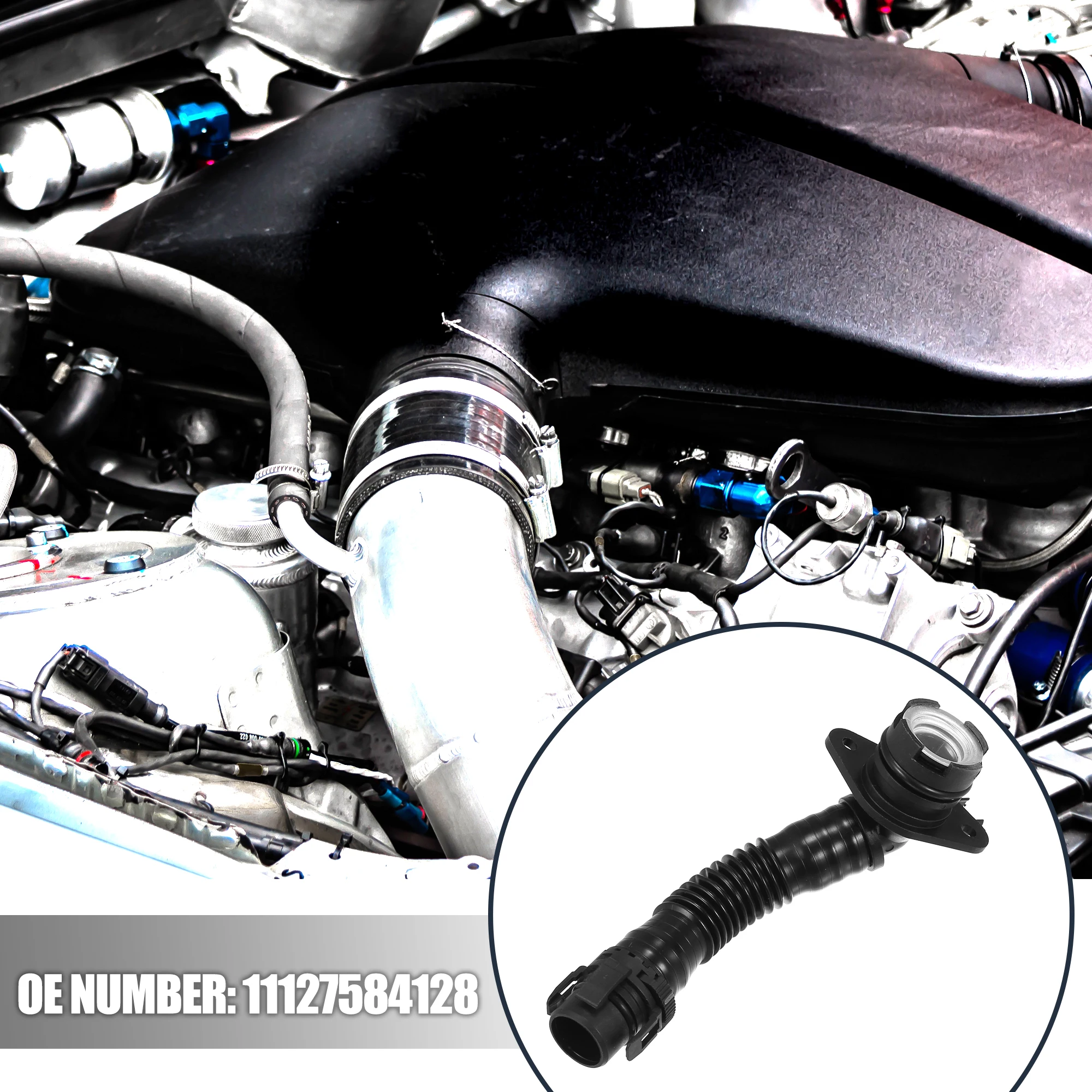 X Autohaux Car Exhaust Pipe Crankcase Vent Hose Kit 11127584128 for BMW X1 X3 X4 X5 X6 535i 640i GT xDrive Gran Coupe 2011-2018