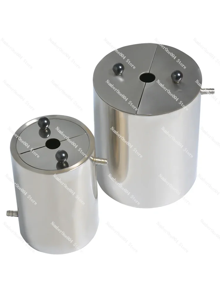 machinebucket Double-layer stainless steel dispersion tank withlid 3-liter grinding bucket connected tocirculating watercylinder