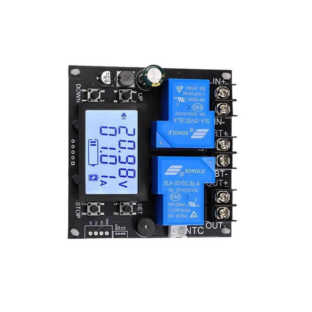 30A Auto Battery Charge Discharge Manager 10-110V UPS Module Undervoltage Overcharge Protect High Precise 0.01A 0.01V Resolution