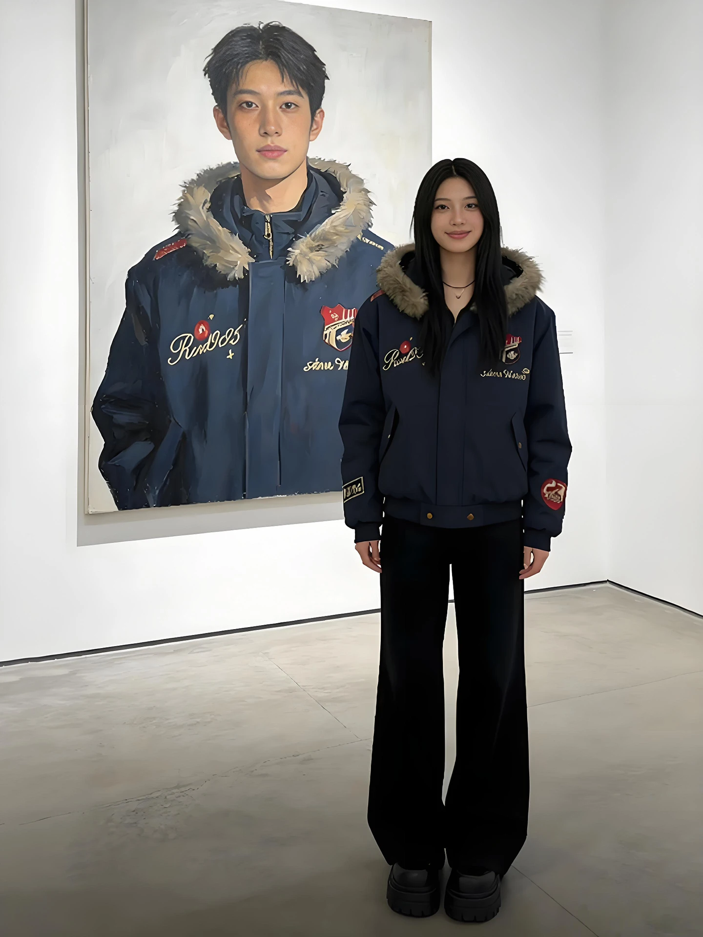 

Мужская парка Jaet, стеганый хлопковый пуховик с меховым воротником, вышитая молодежная теплая одежда, удобная одежда, длинный све