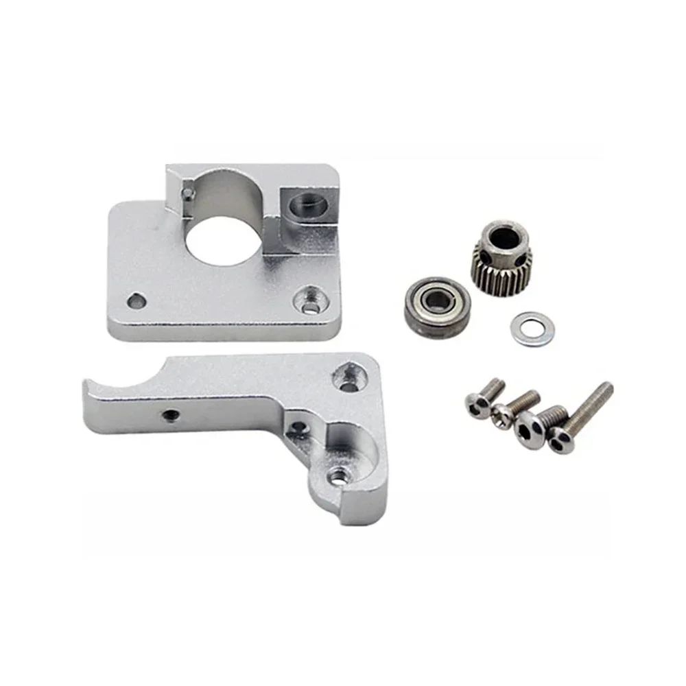 MK10 Extruder with 40 Tooth Steel Gear Feed Extrusion 1.75mm Right Left Hand Arm Full Metal Silver for Makerbot Replicator 2