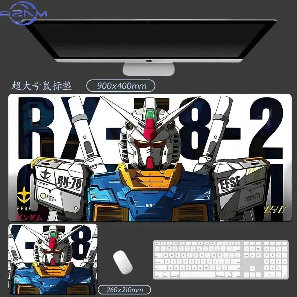 Gundam Mouse Pad Large Anime Cartoon Computer Keyboard Anti slip Pads Laptop Office Deskpad Esports Game Specific Mouse Mat