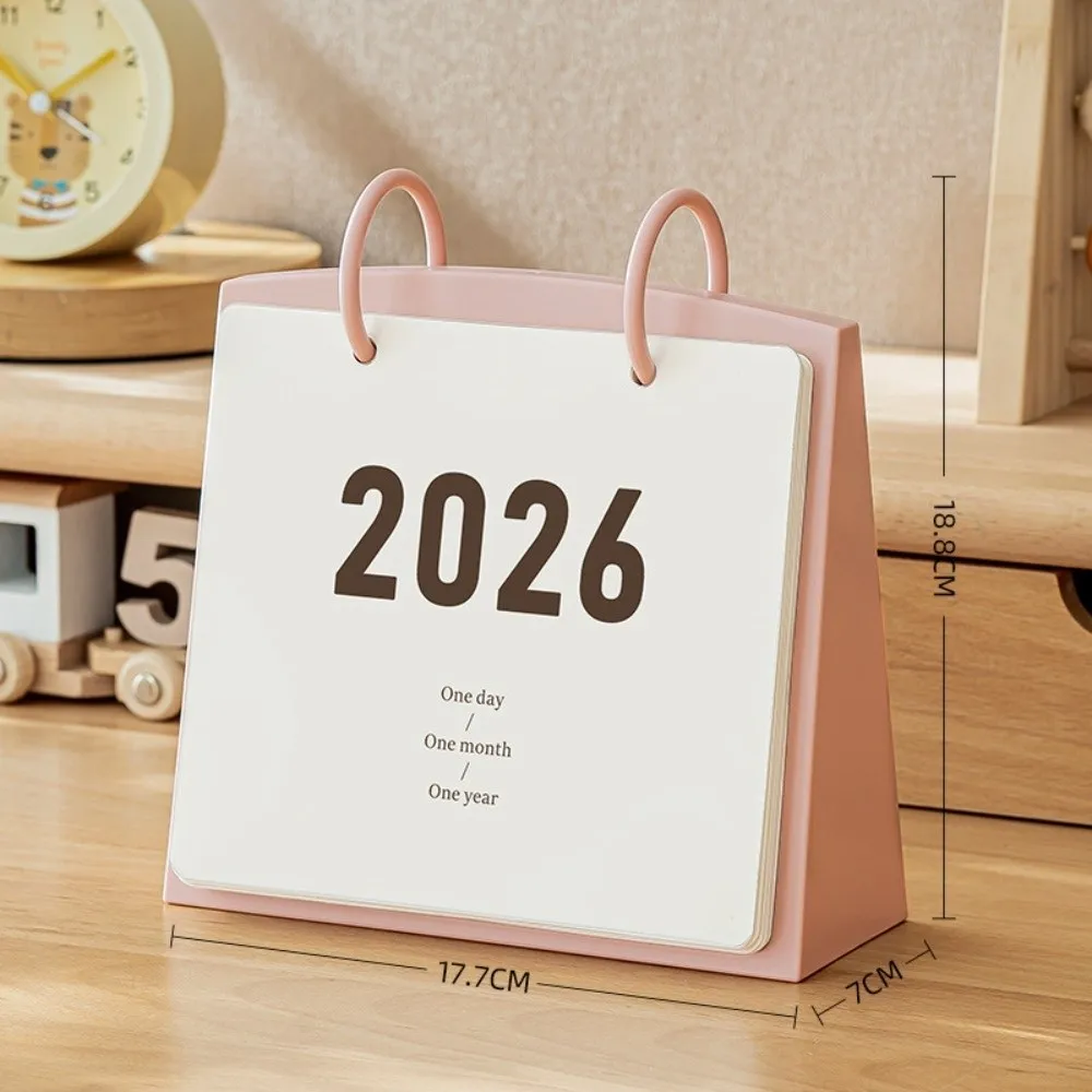 

New Simple 2026 Calendar Thick Paper High Appearance Desktop Calendar Creative Knickknacks Schedule Calendar Desk Accessories