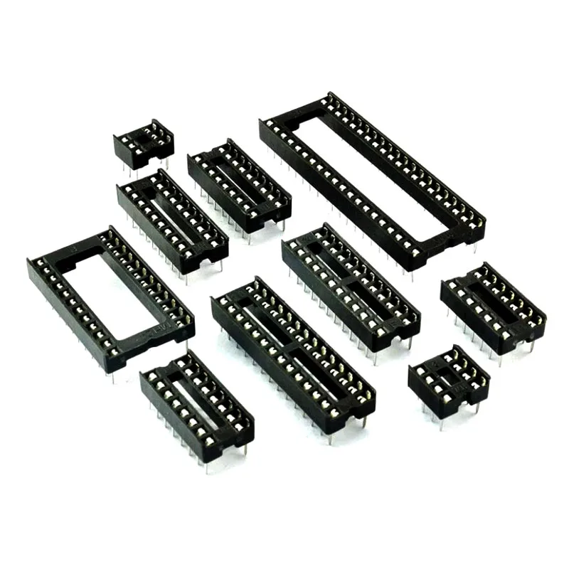 10PCS IC Sockets 2.54mm spacing DIP6 DIP8 DIP14 DIP16 DIP18 DIP20 DIP24 DIP28 DIP32 DIP40 DIP42 pins Connector DIP Socket
