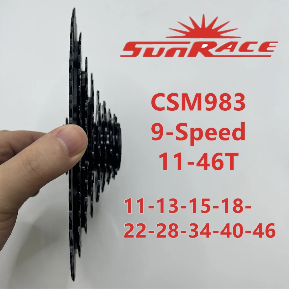 Sunrace 9 Speed CSM983 11-46T 50T Bike 9S 9V MTB Cassette For SRAM Flywheel XT LS Cheap DH DIY NEW M4000 M370 M310 HG400 HG200