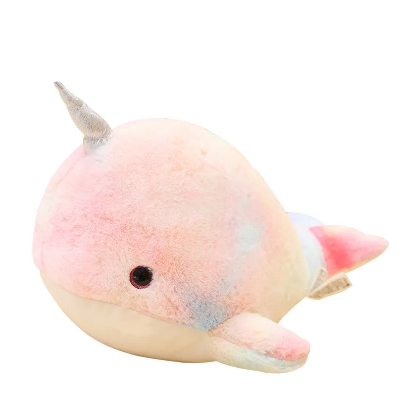 

28/45cm Cute Colorful Narwhal Plush Toys Stuffed Whale Unicorn Fish Doll Soft Animals Pillow for Baby Girls Kids Birthday Gift