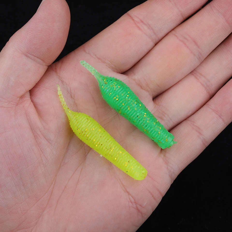 WALK FISH 6PCS 55mm 2.6g Floating Soft Fishing Lures TPR Needle Tail Worm Bait Wobblers Shrimp Artificial Pike Bass Tackle