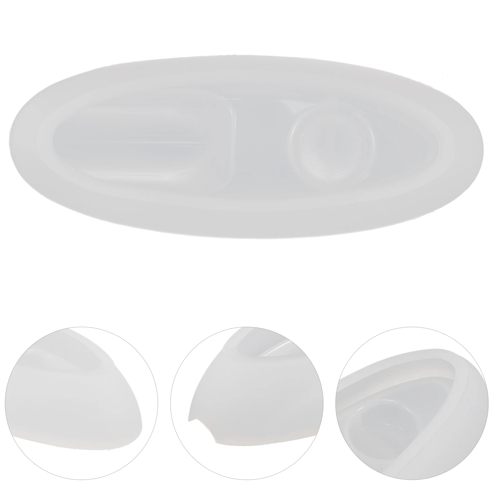 

Ashtray Mold Silicone Molds for Resin Epoxy Crafts Making Tools White Smooth Round Easy Demold Non Sticky DIY Production