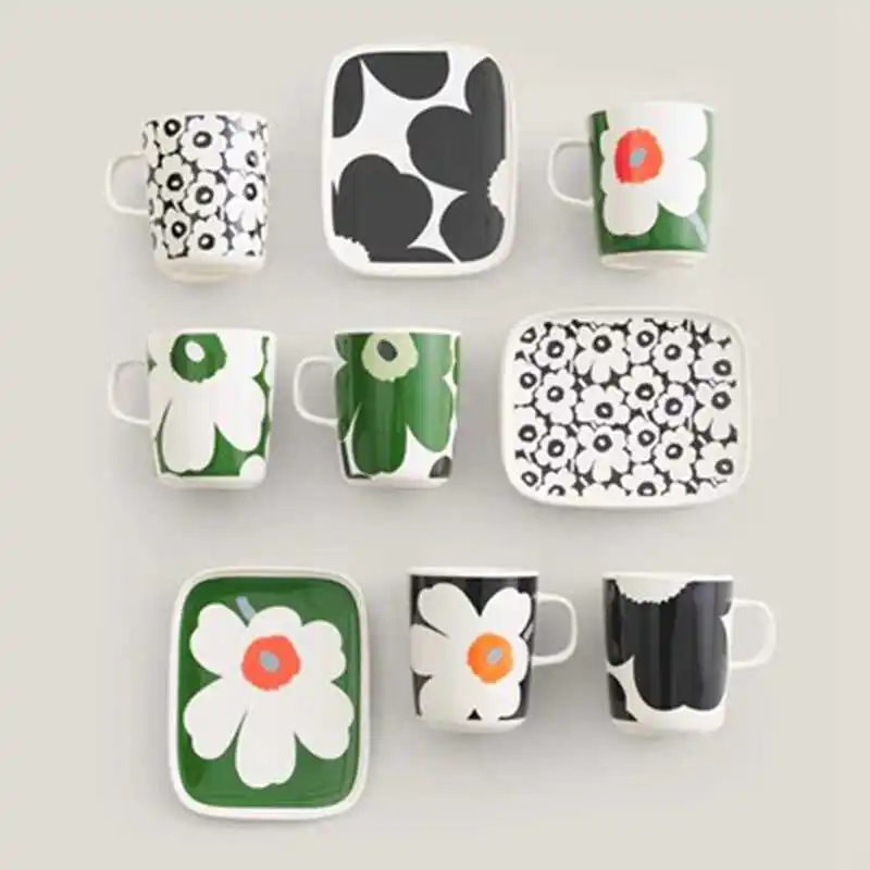 

Unikko 60th Anniversary een Orange Cerc Mugs Dert Plate Spring 2024 Sle White Baund Classic Finni Design
