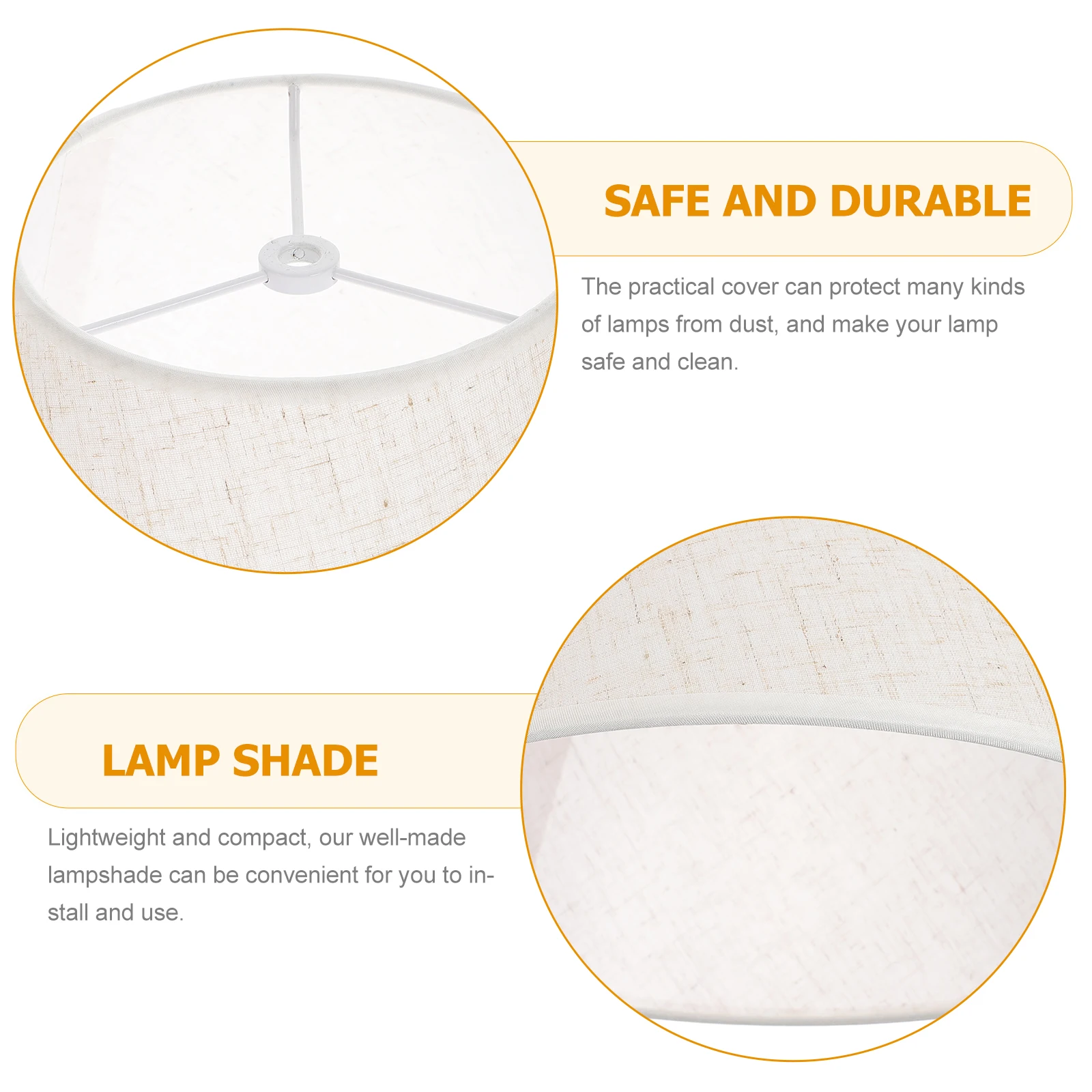 

Linen Lampshade Table Lamps Fabric Chandelier Shades Wrought Iron Desk Light Cover Simple Bedroom Living Room Decor Accessories