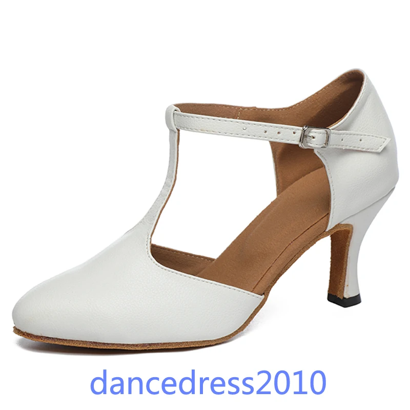 

Latin Dance Shoes Women's Modern Jazz Dancing Shoes Genuine Leather Ballroom Teacher Dance Sneakers 6cm 7.5cm High-Heeled Shoes