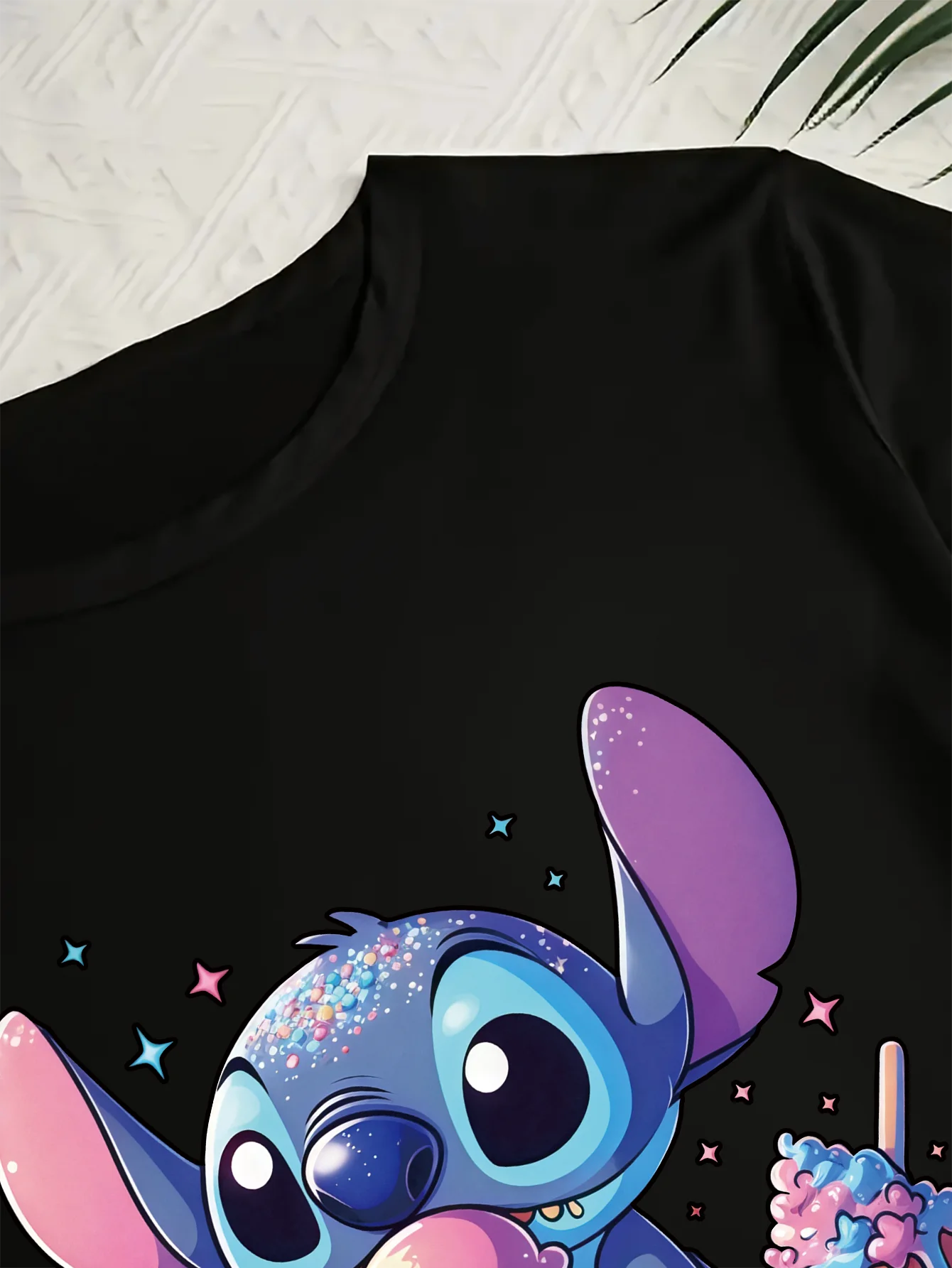 Disney 3 set di pigiami da donna stampati Stitch, compresi top a maniche corte, pantaloncini e pantaloni lunghi.