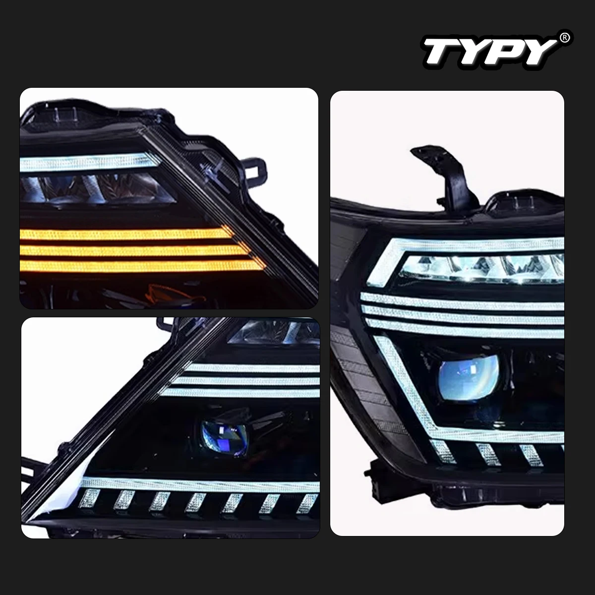 TYPY رئيس مصباح لنيسان باترول Y62 LED المصباح 2012-2018 المصابيح الأمامية DRL إشارة ديناميكية عالية شعاع الملاك العين العارض عدسة
