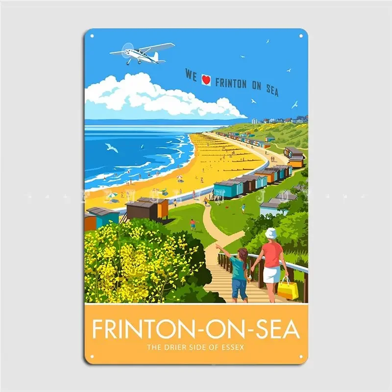 Frinton On Sea Metal Sign Mural Painting Funny Cinema Living Room Pub Garage Tin Sign Posters