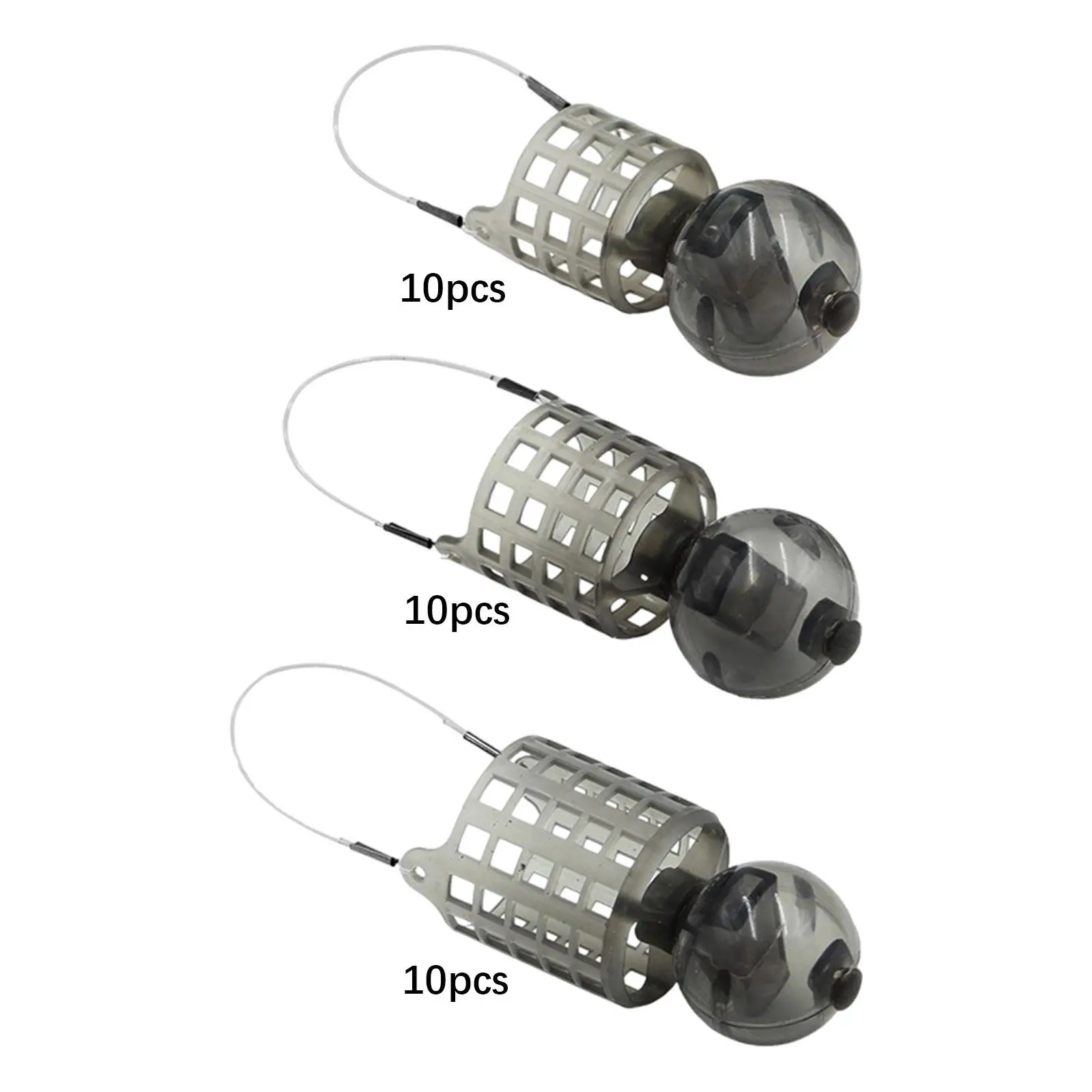 

10 Pieces Fishing Feeders Carp Bait Cage Accessory Sturdy Equipment Portable Carp Feeders Baits Container for Crayfish Minnow