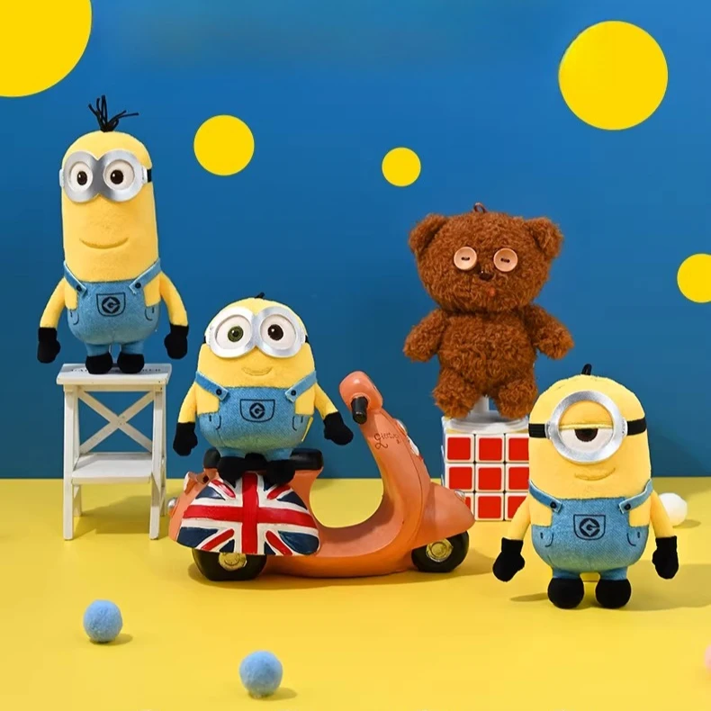 

Despicable Me Minion TIM Bear Pendant Plush Key Chain Gift Doll Bag Birthday Gift Cartoon Key Chain Decoration