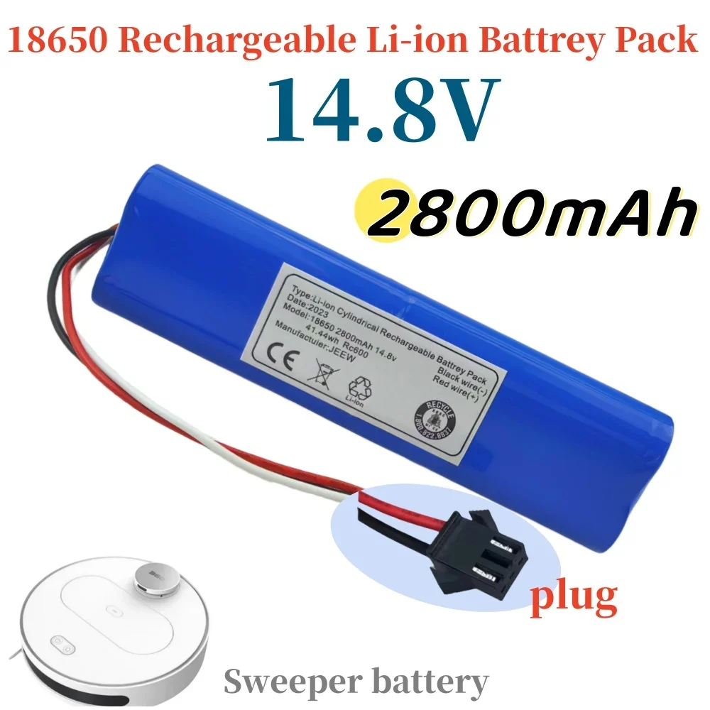 

14.8V 2800mAh rechargeable lithium-ion battery, suitable for battery replacement in robot cleaning vehicles,