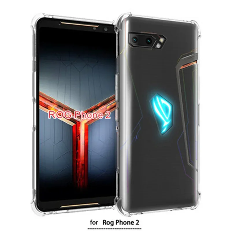 Soft Phone TPU Case For ASUS ROG Phone 3 2 Transparent Silicone Case For RogPhone2 3 ShockProof UltraThin Clear Protective Cover