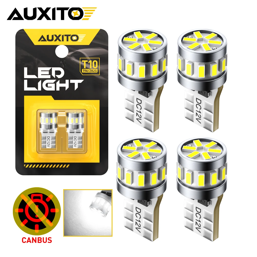 AUXITO 2/4Pcs W5W LED Canbus T10 194 LED Bulb Car Lamps No Error Car Interior Dome Light for Ford Fiesta Focus Audi A3 8P BMW VW