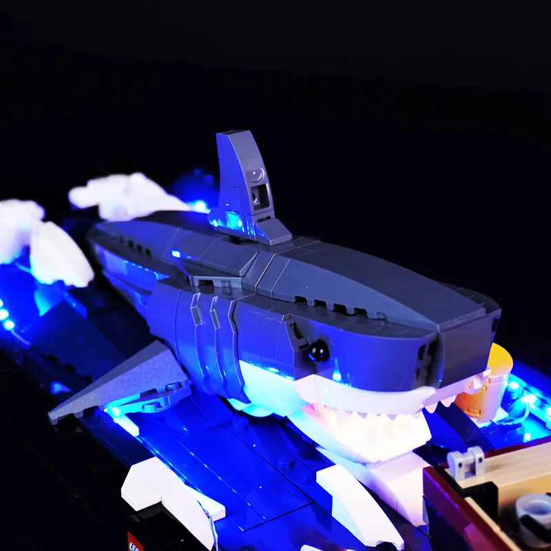 LED Light Kit for LEGO 21350 Jaws Building Bricks Decorative Lamp DIY Toys Accessories Christmas Gift (Model Not Included)