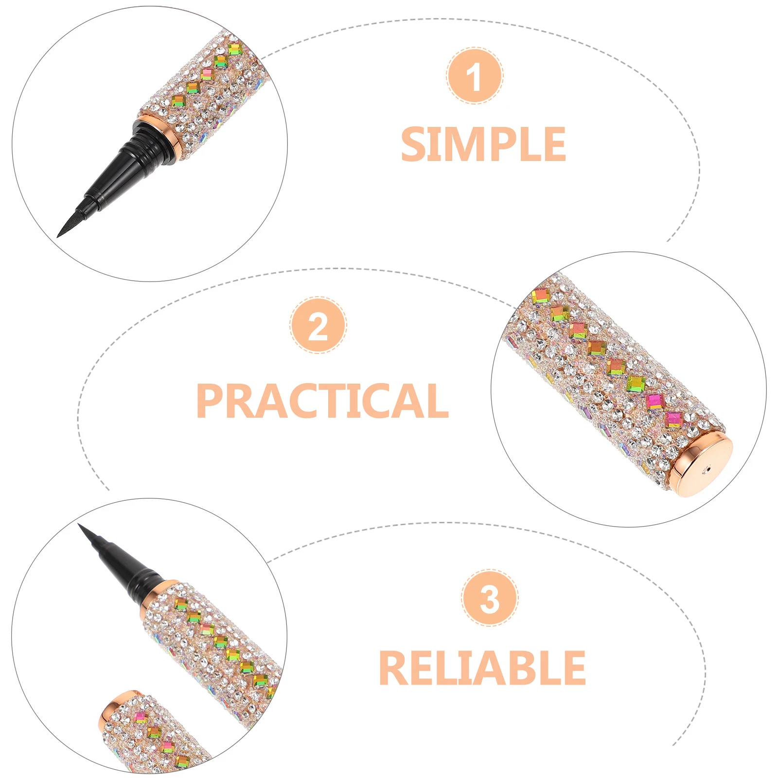 

1Pcs Pen Liquid Eyeliner Waterproof Sweat Proof Eye Beauty Tool for Stylish Look Makeup Supply Gift