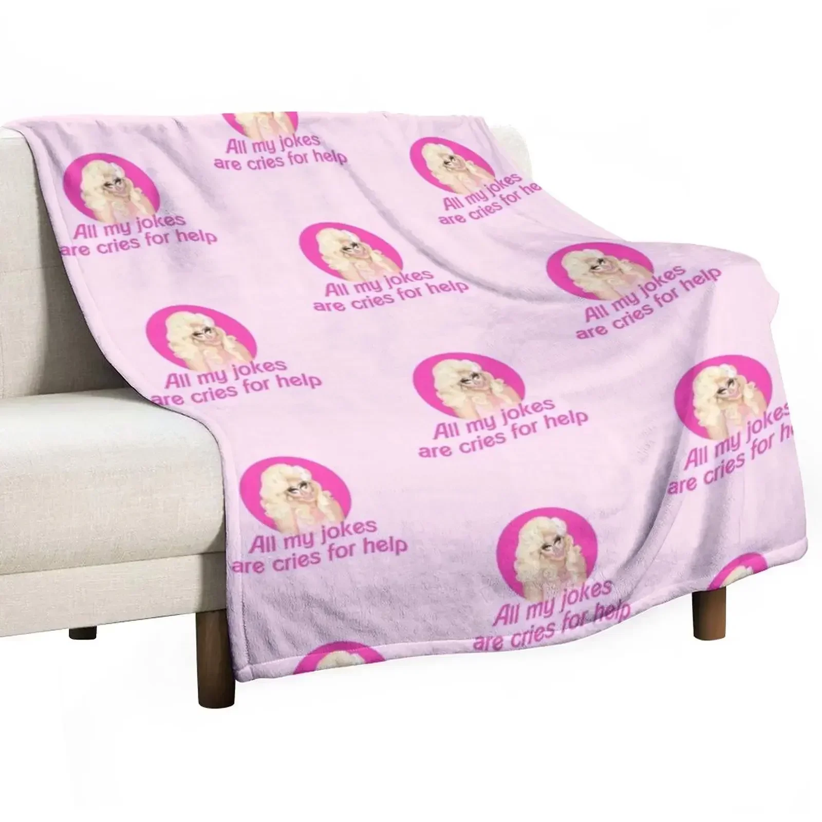 

Trixie Jokes - Rupaul's Drag Race Throw Blanket halloween Luxury Beach Blankets