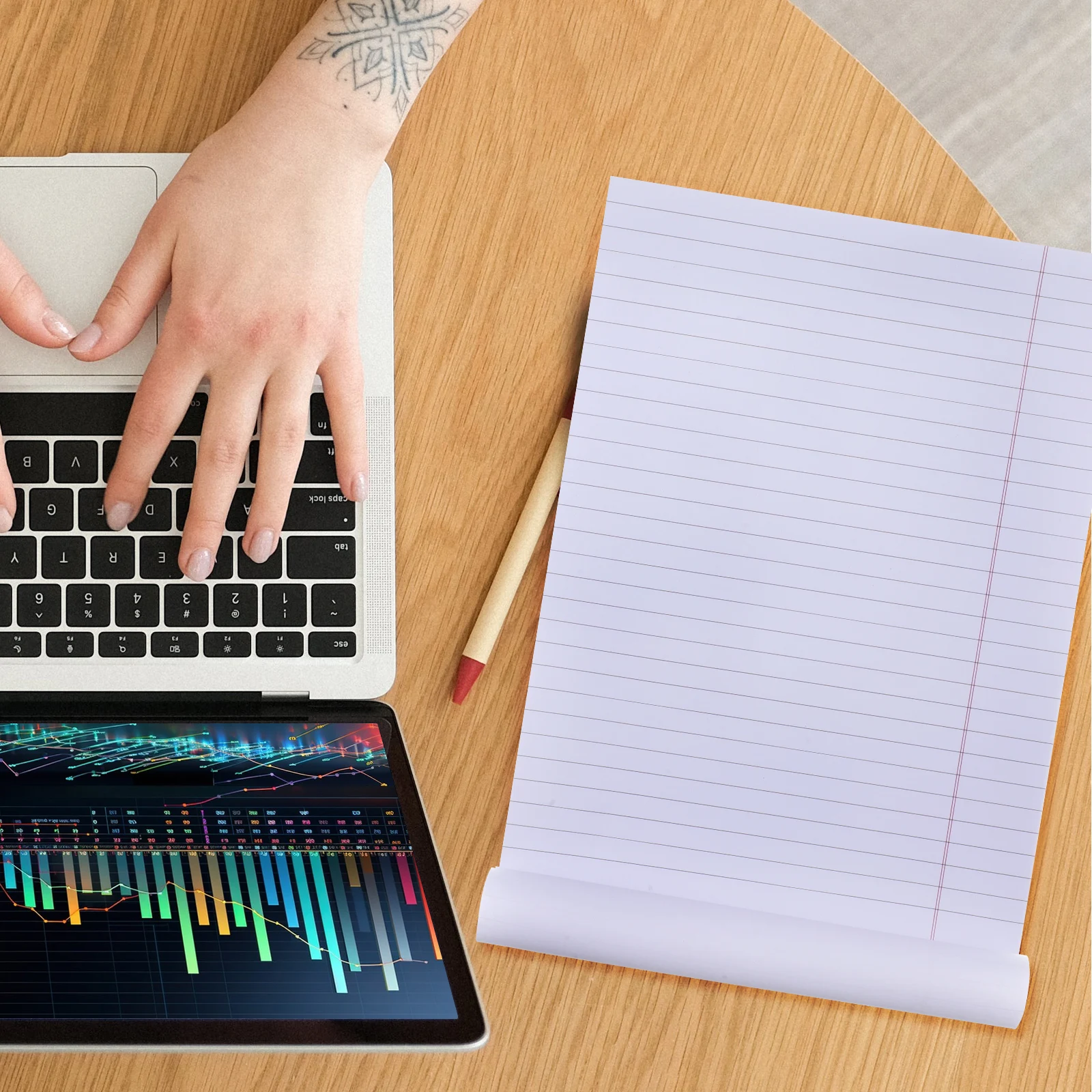 

3Pcs A4 College Ruled Legal Pads Notepads 11.2x8.2 Inch Lined Writing Pads Office Home School Business Supplies 30 Sheets Memo