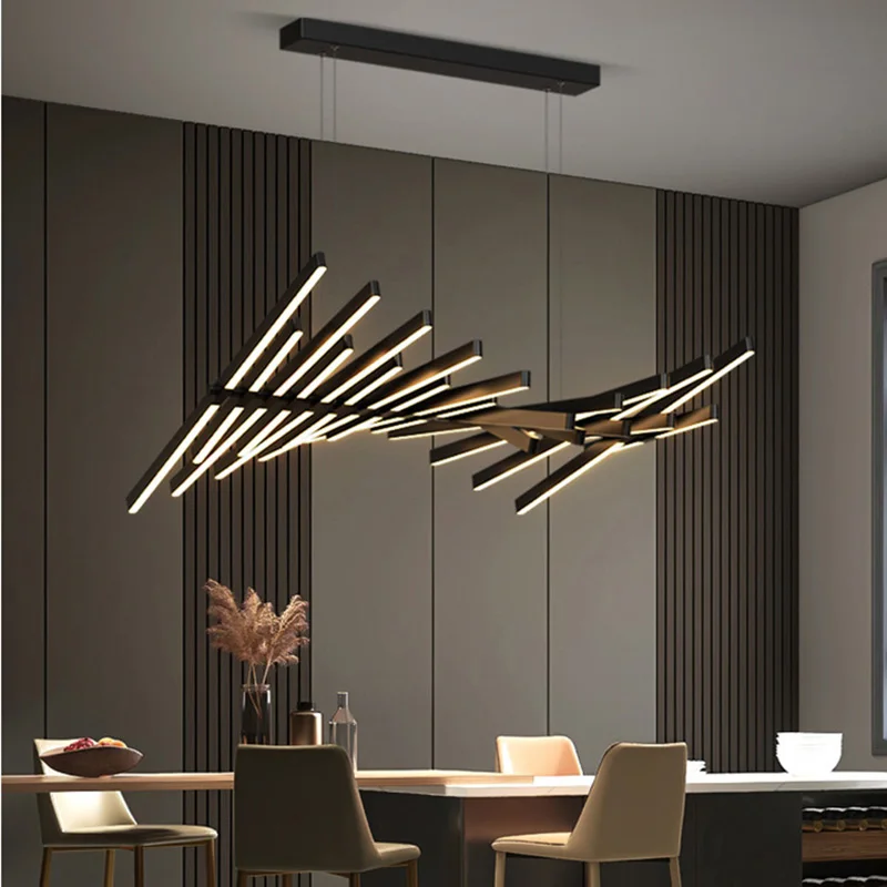 

Fishbone Chandelier Restaurant Designer Bar Lamp Nordic Minimalist Modern Office Decoration Indoor Pendant Lighting For Home