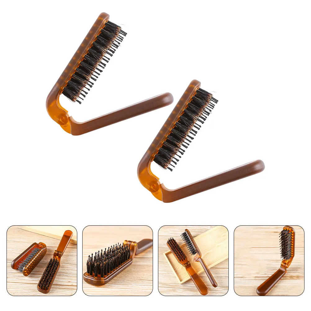 

IWOWHERO 2 шт. складная щетка для волос портативная дорожная расческа массажная расческа с щетиной для прямой вьющейся укладки для женщин и мужчин