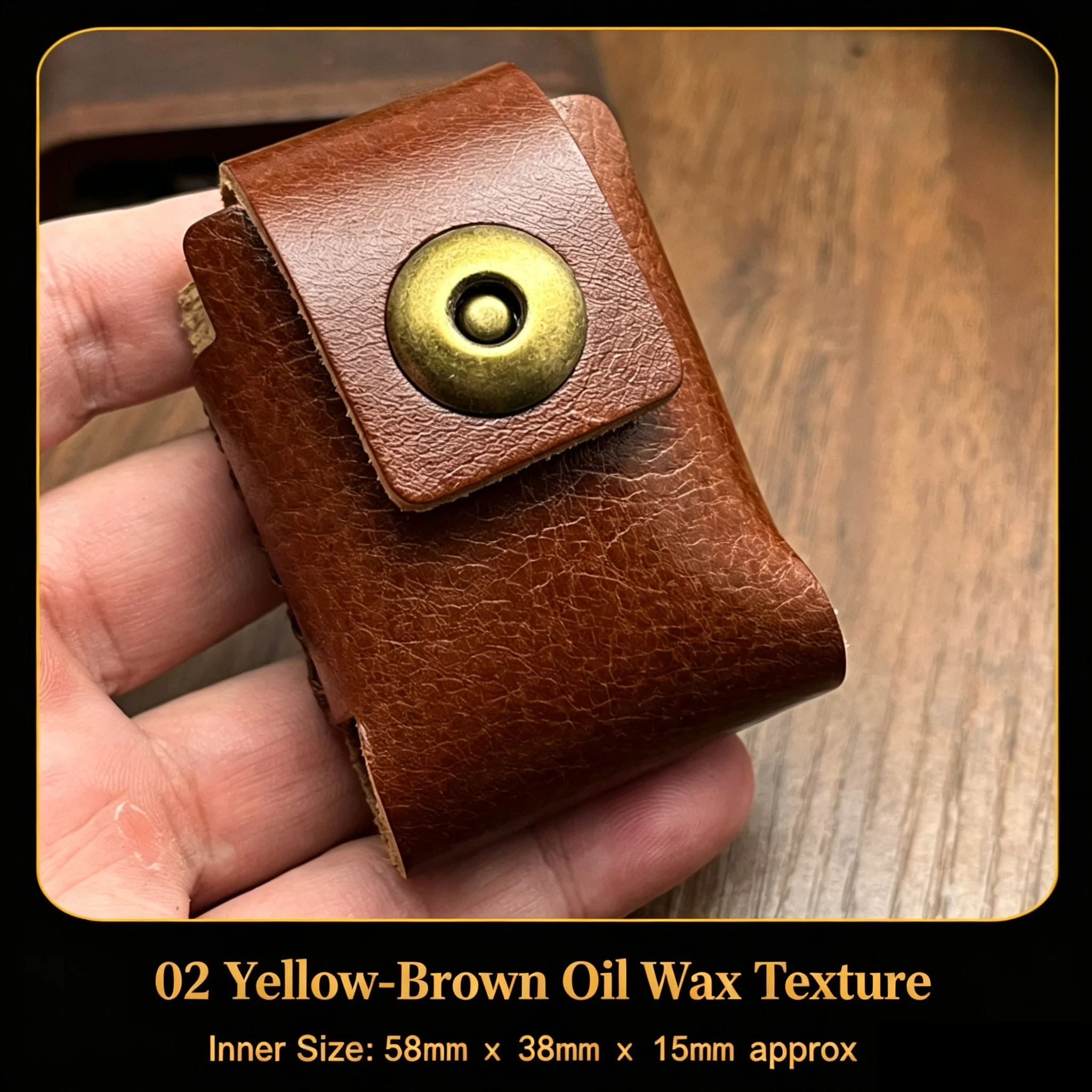 Genuine Leather Lighter Case Pouch Holder Magnetic Handmade Retro For Zippo Zorro Standard Lighter Pocket Protective Men Gift view 5