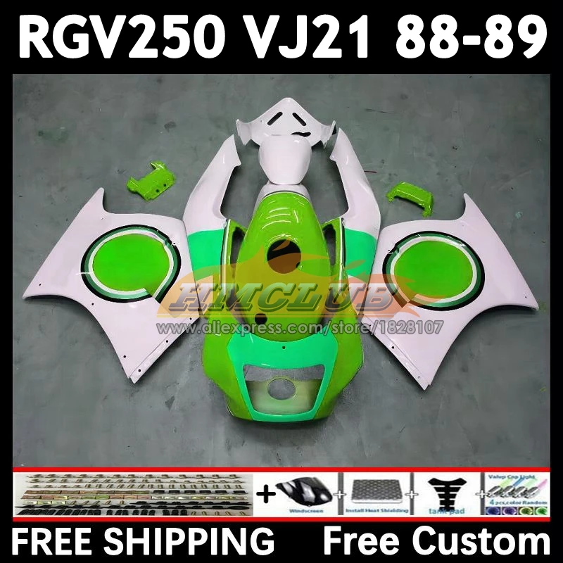 Body Kit For SUZUKI SAPC VJ21 RGV250 88 89 18No.160 green stock RGVT250 VJ 21 RGV-250 RGVT RGV 250 CC 1988 1989 Full Fairing Set