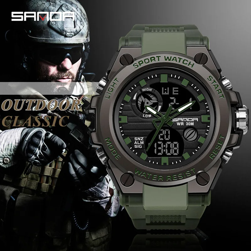 

Multi Functional Sports Waterproof Digital Men's Watches Sanda Military LED Quartz Mens Watches Fashion Electronics Gift For Men